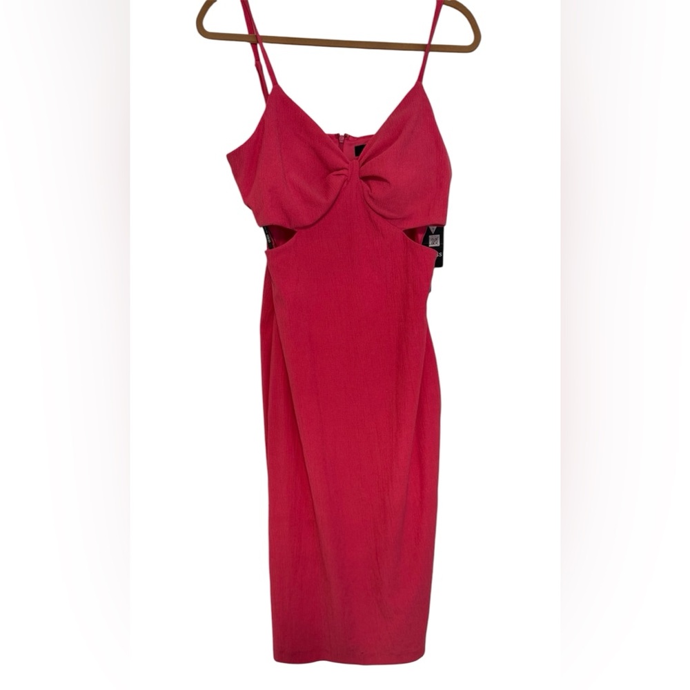 NWT Guess Pink Sweetheart cut out Midi Dress- Size 12